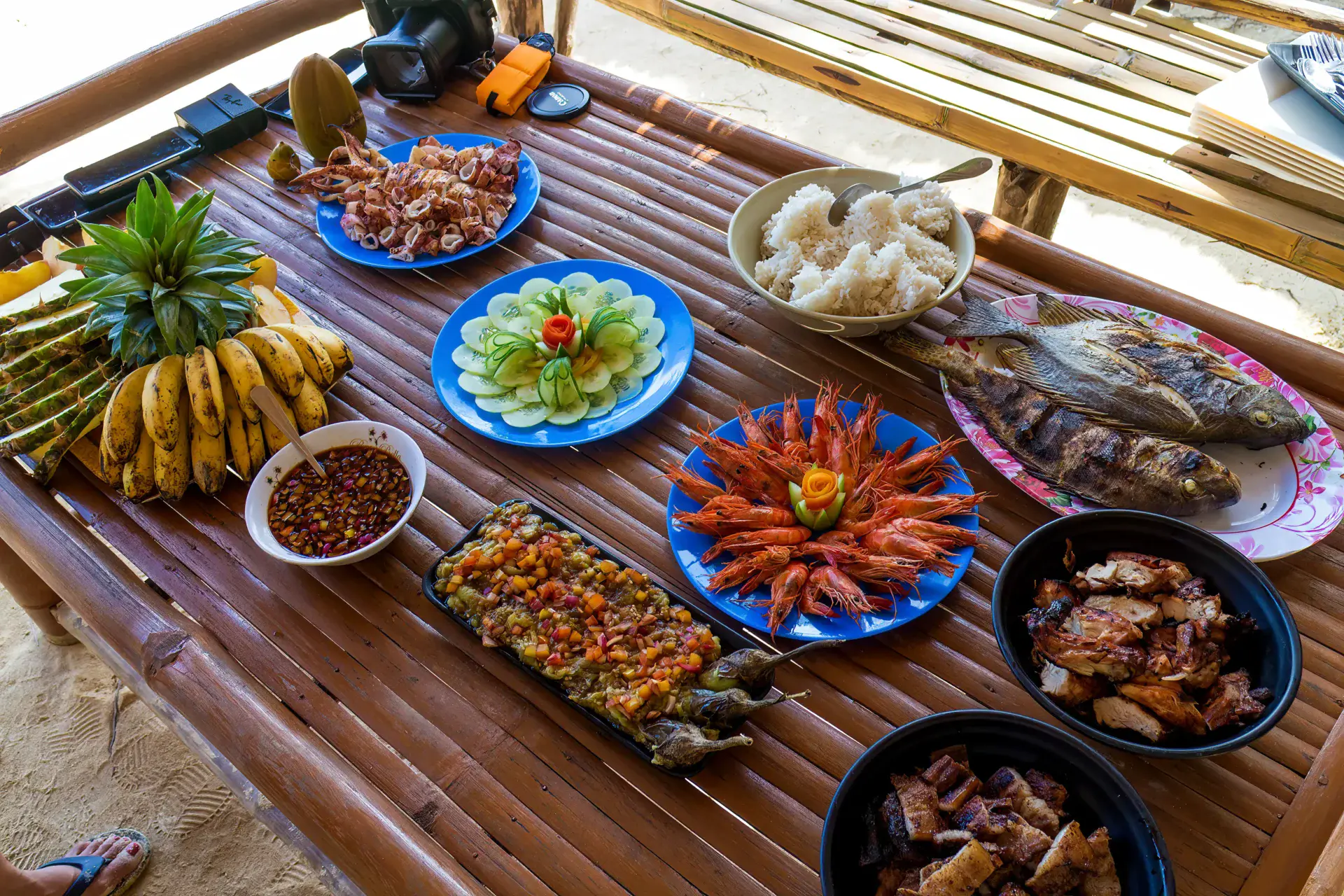 Food on a tour in El Nido Philippines