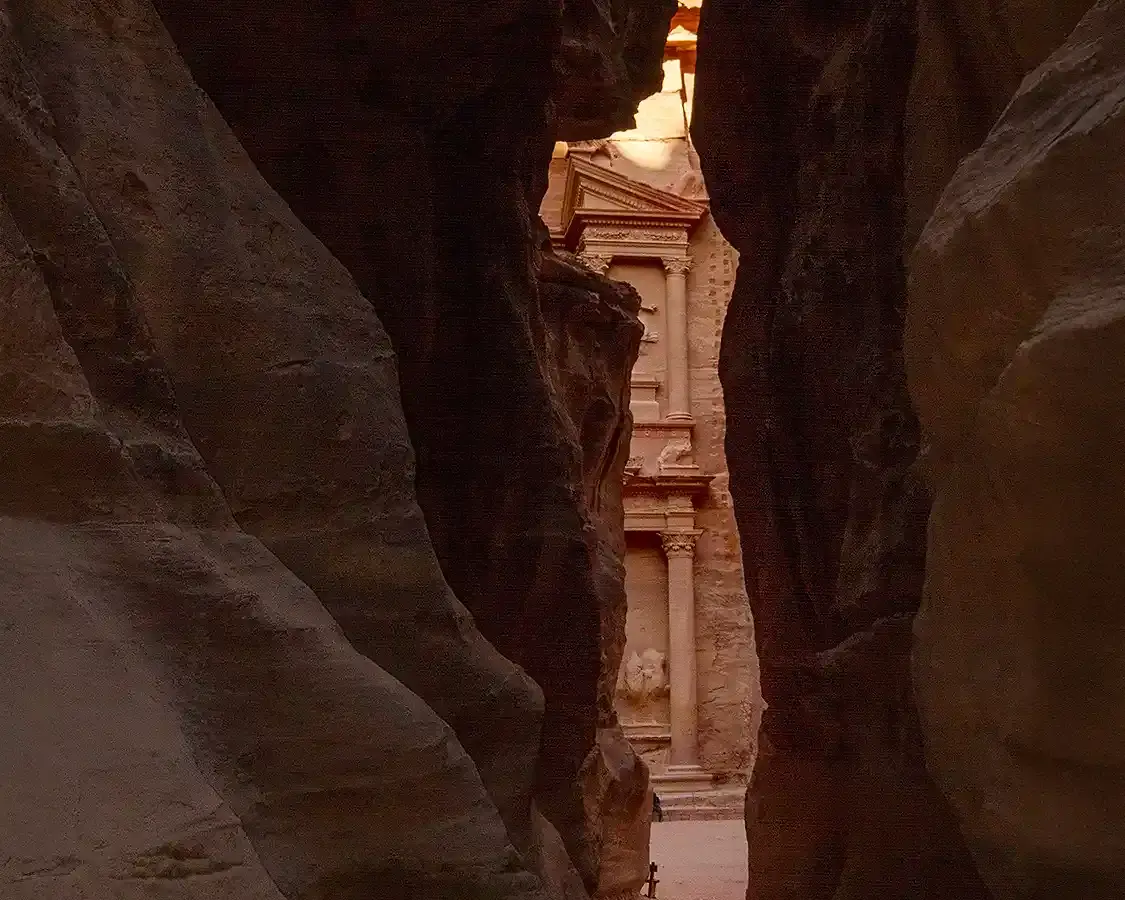 Petra Treasury seen from the siq