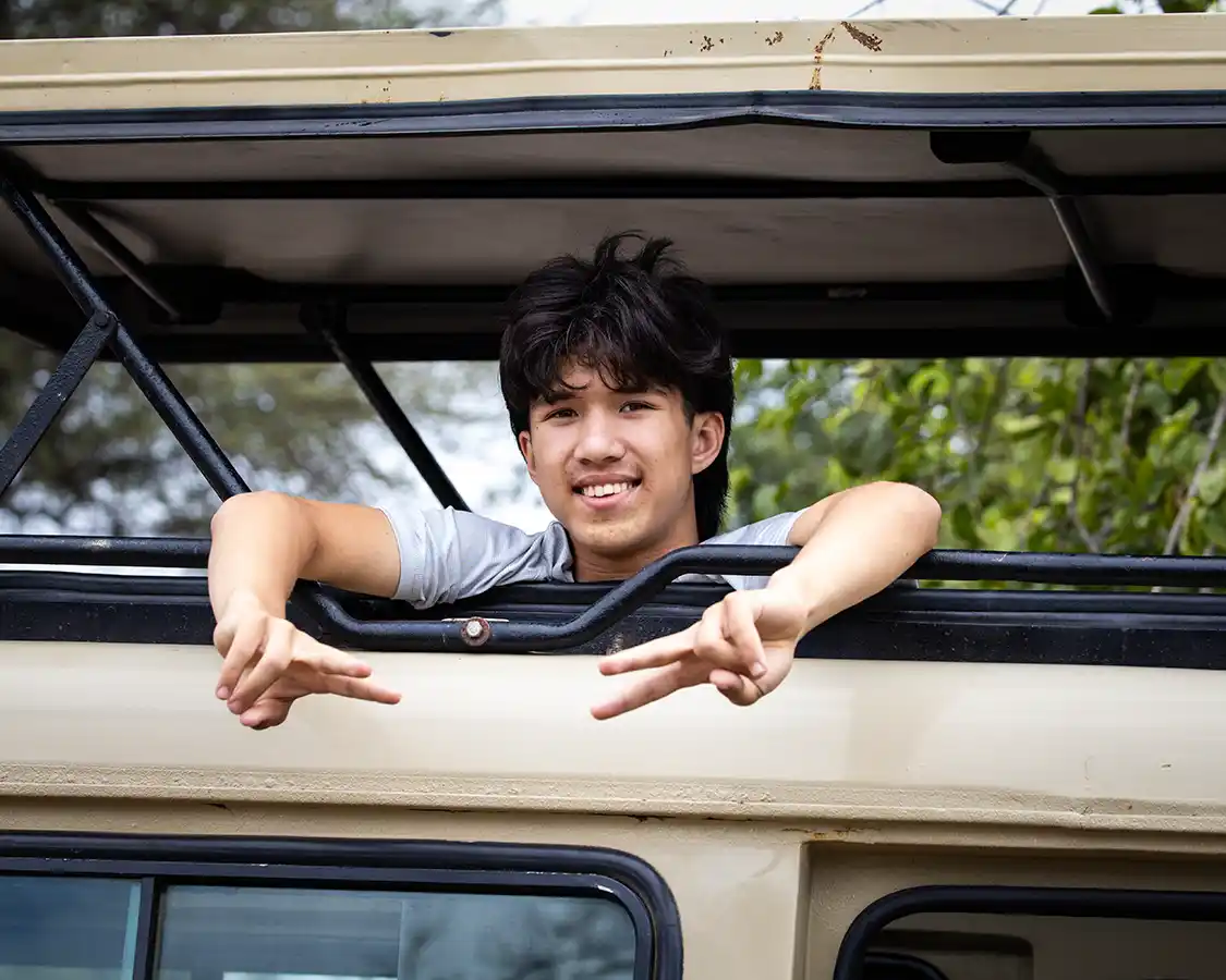 Cohen Wagar on safari in Tarangire National Park