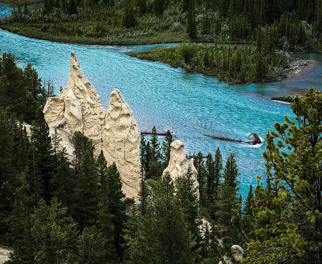 Banff hoodoos along the Bow Valley Parkway