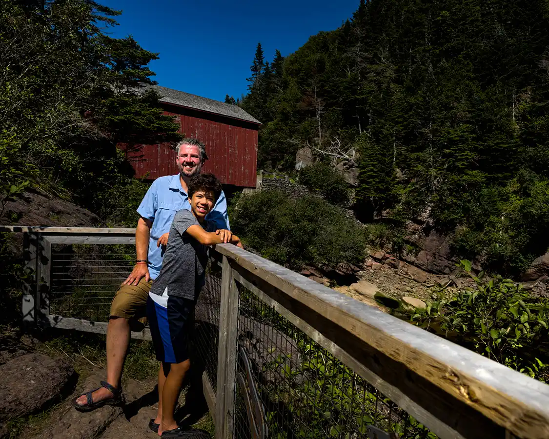 Kevin Wagar and his son Dylan in Fundy National Park