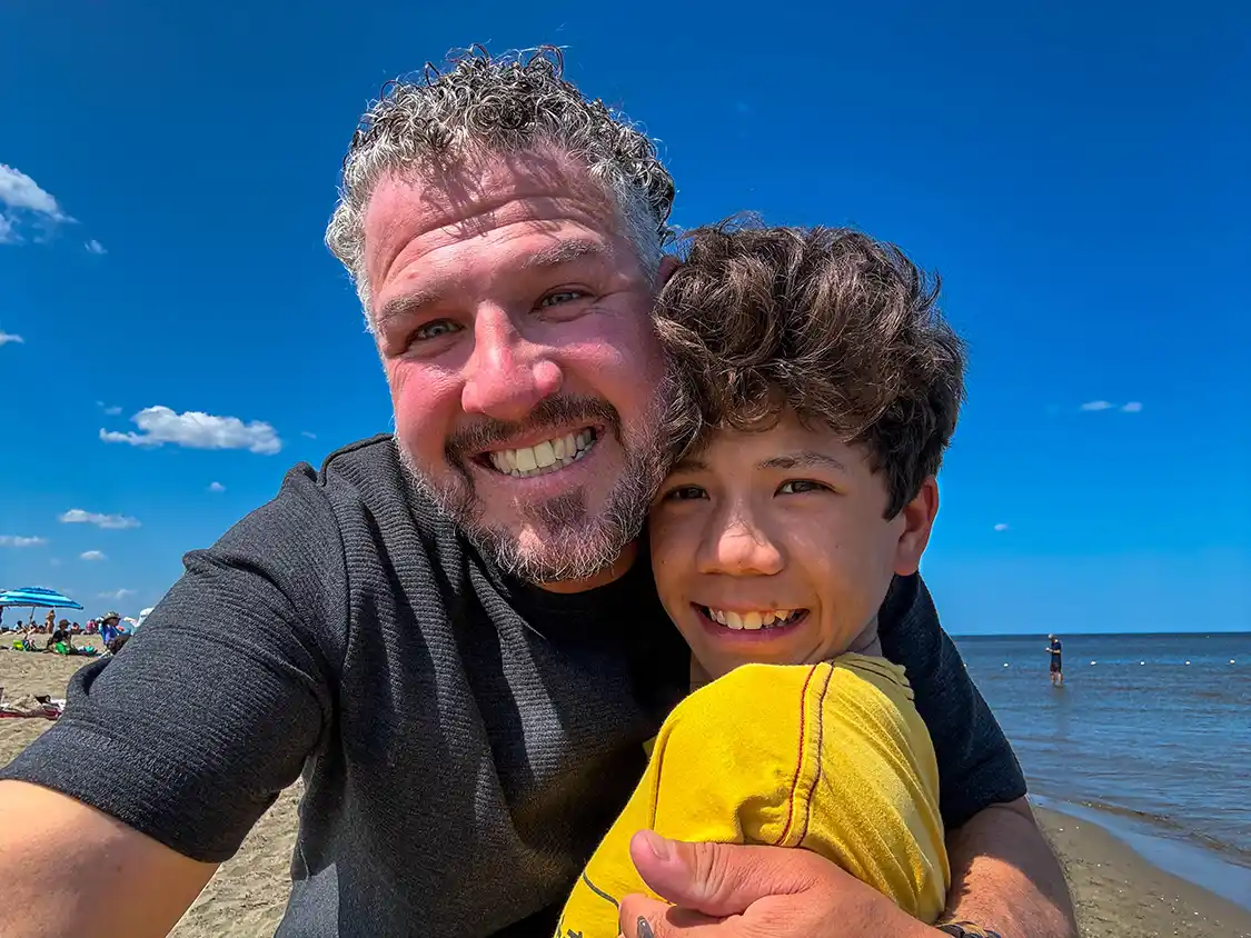 Kevin Wagar and his son Dylan in Moncton New Brunswick