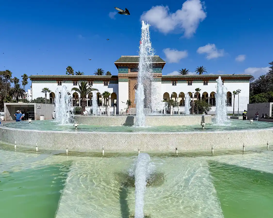 Musical fountain at Place Mohammed V