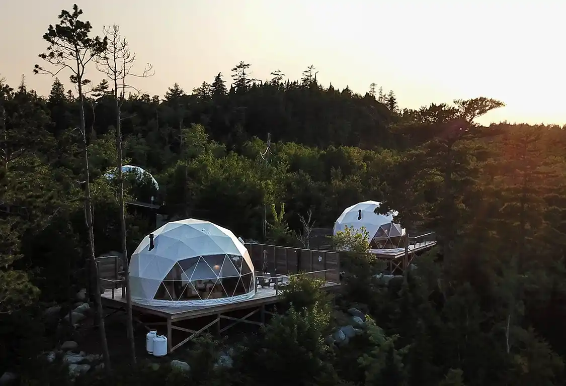 Nalu Retreat Glamping domes in Nova Scotias Eastern Shore