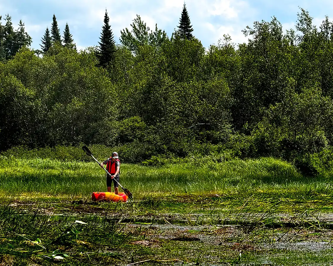 Dylan Wagar fights his way through the mud in Chipman New Brunswick