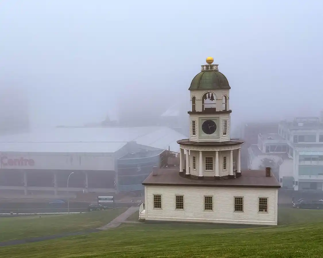 Halifax Citadel clocktower in the fog