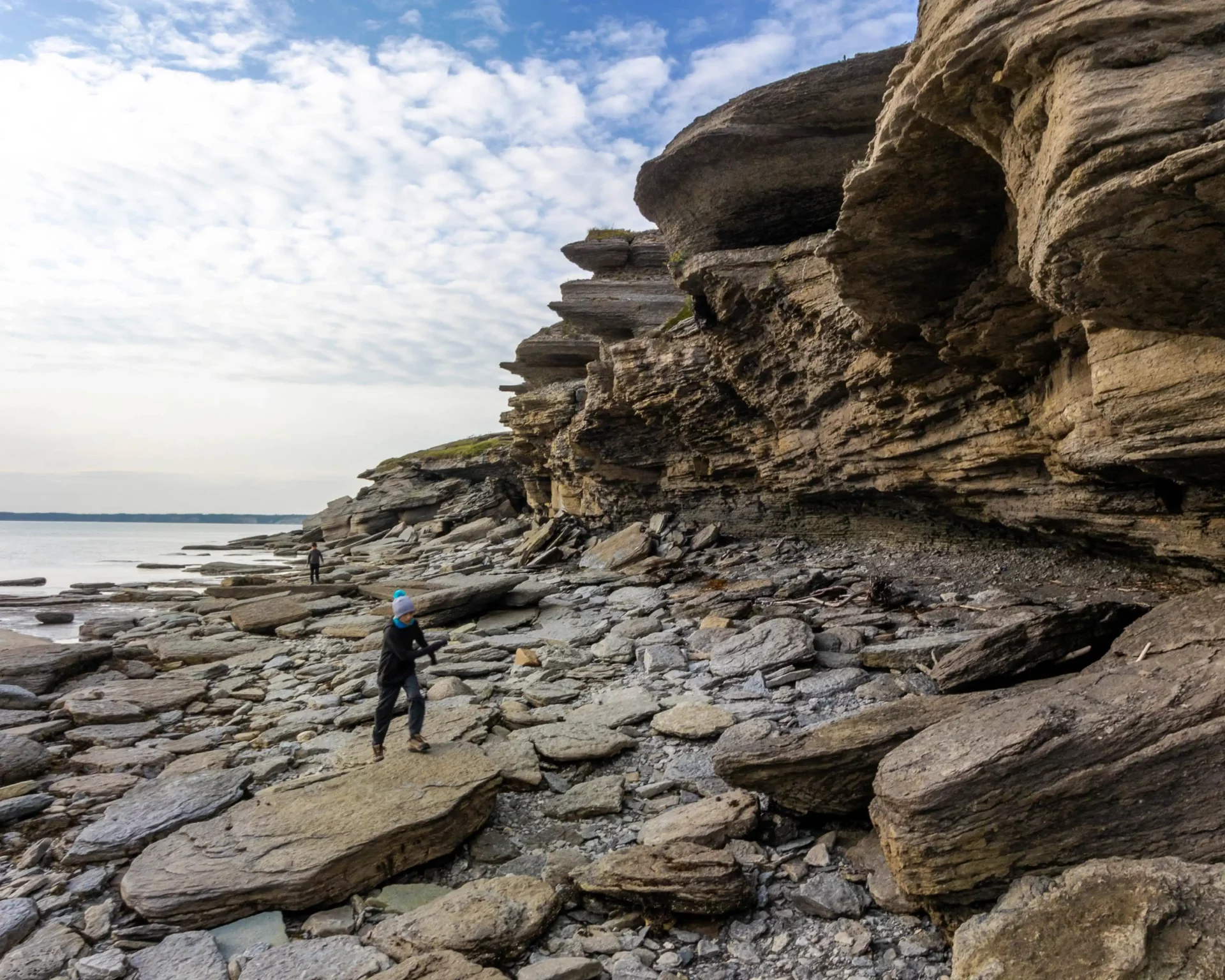 Two boys hiking on Grande Ile Quebec