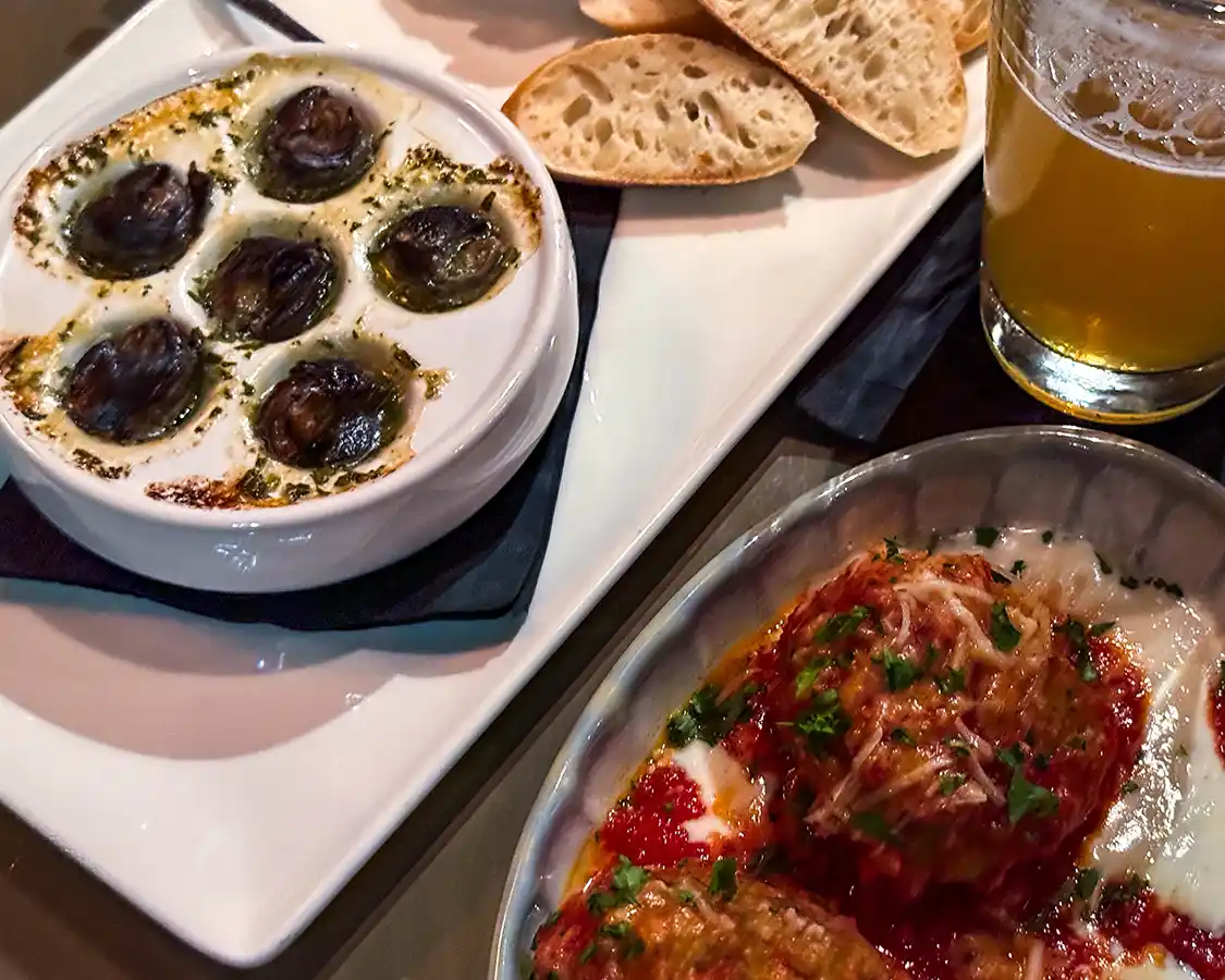 Escargots and Polpette from Riva Thousand Islands