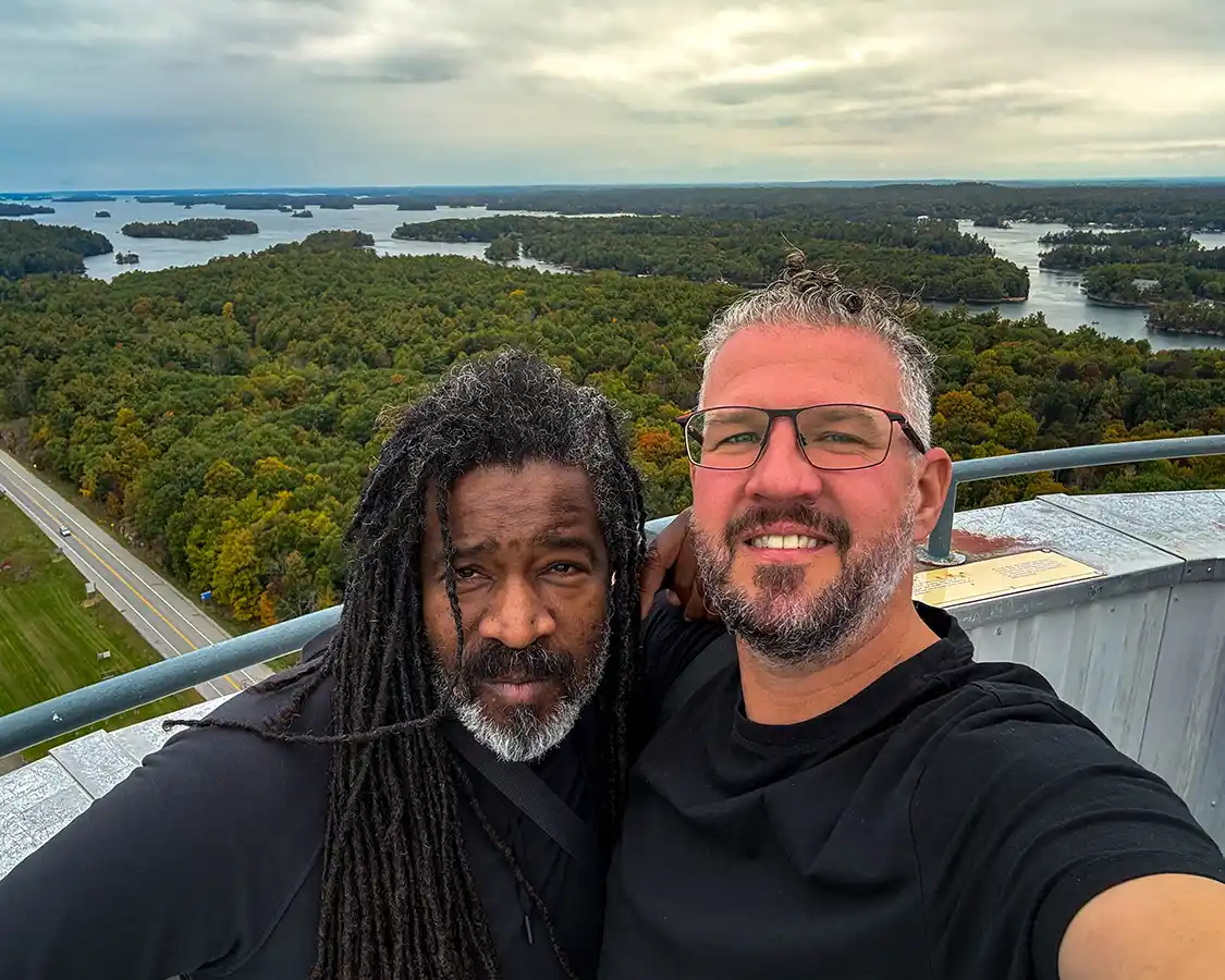 Chris and I at the Thousand Islands Tower