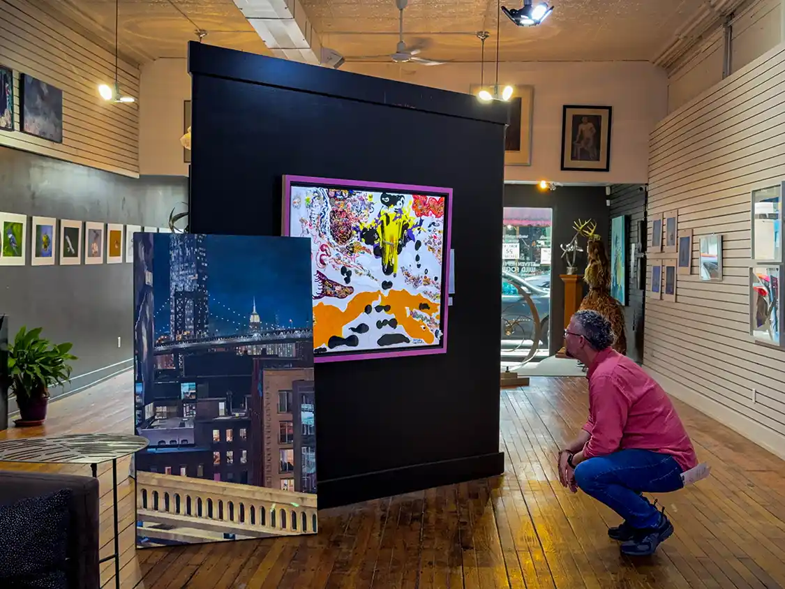 Kevin Wagar looks at the artwork of OConnor Gallery in Gananoque
