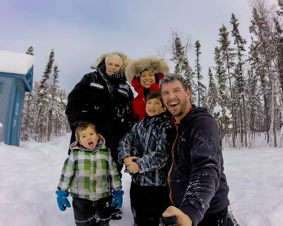Winter hiking with Nana in Yellowknife, Northwest Territories